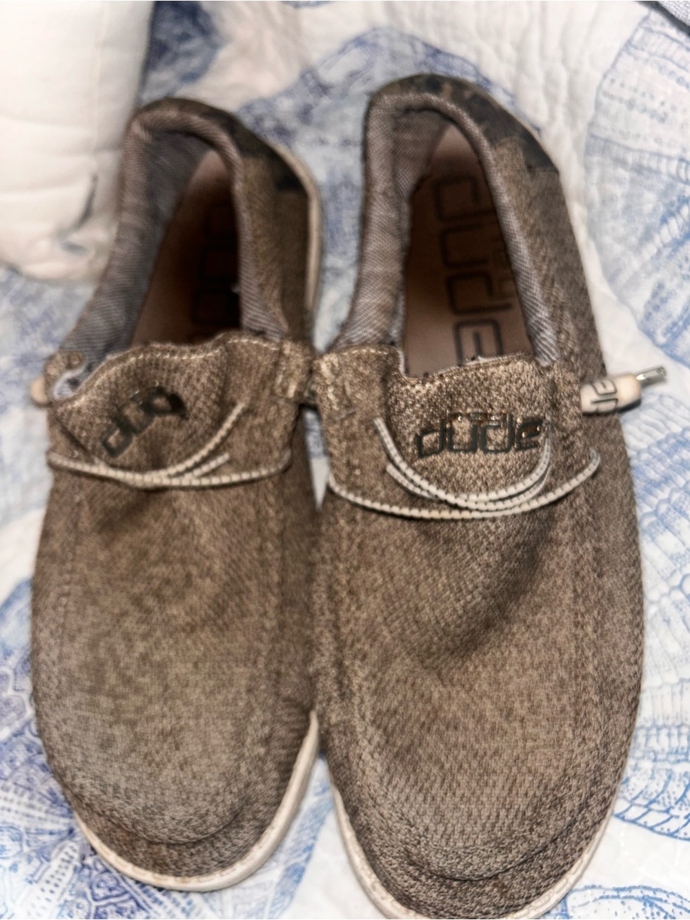 Hey Dude Brown Textured Slip-On Loafers